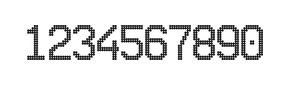 10×16数字点阵字体 ddN1016AA0423