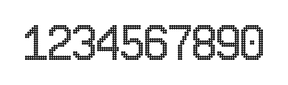 10×16数字点阵字体 ddN1016AA0424