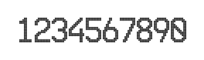 10×16数字点阵字体 ddN1016AA0435