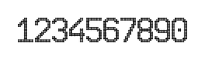 10×16数字点阵字体 ddN1016AA0446