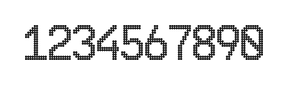 10×16数字点阵字体 ddN1016AA0449