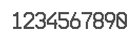 10×16数字点阵字体 ddN1016AA0456
