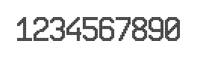 10×16数字点阵字体 ddN1016AA0480