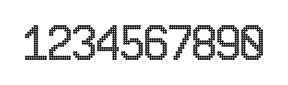 10×16数字点阵字体 ddN1016AA0496