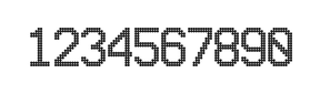 10×16数字点阵字体 ddN1016AA0497