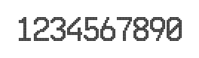 10×16数字点阵字体 ddN1016AA0519