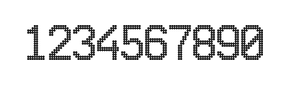 10×16数字点阵字体 ddN1016AA0545