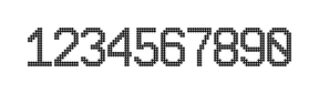 10×16数字点阵字体 ddN1016AA0564