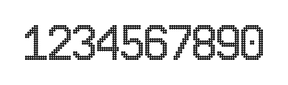 10×16数字点阵字体 ddN1016AA0571