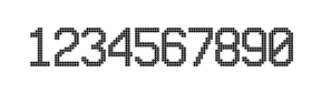 10×16数字点阵字体 ddN1016AA0579