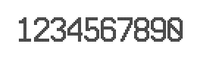 10×16数字点阵字体 ddN1016AA0586
