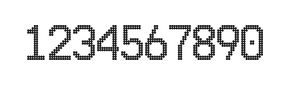 10×16数字点阵字体 ddN1016AA0592