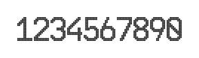 10×16数字点阵字体 ddN1016AA0594