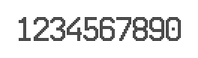 10×16数字点阵字体 ddN1016AA0602
