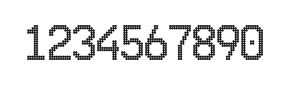 10×16数字点阵字体 ddN1016AA0607