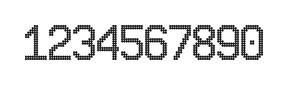 10×16数字点阵字体 ddN1016AA0616