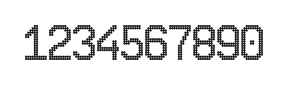 10×16数字点阵字体 ddN1016AA0621