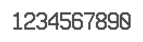 10×16数字点阵字体 ddN1016AA0629