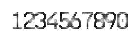 10×16数字点阵字体 ddN1016AA0639