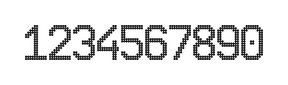 10×16数字点阵字体 ddN1016AA0650