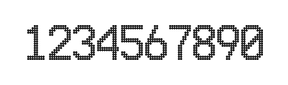 10×16数字点阵字体 ddN1016AA0665