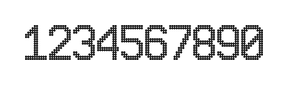 10×16数字点阵字体 ddN1016AA0678