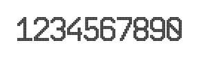 10×16数字点阵字体 ddN1016AA0687