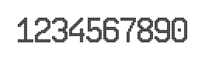 10×16数字点阵字体 ddN1016AA0688