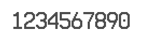 10×16数字点阵字体 ddN1016AA0691