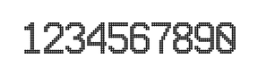 10×16数字点阵字体 ddN1016AA0695