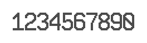 10×16数字点阵字体 ddN1016AA0700