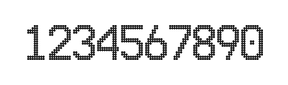 10×16数字点阵字体 ddN1016AA0706