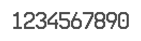 10×16数字点阵字体 ddN1016AA0710