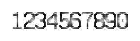 10×16数字点阵字体 ddN1016AA0713