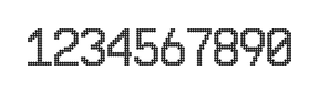 10×16数字点阵字体 ddN1016AA0739