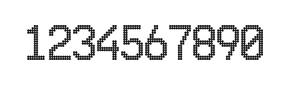 10×16数字点阵字体 ddN1016AA0743