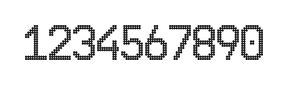 10×16数字点阵字体 ddN1016AA0746