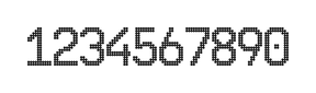 10×16数字点阵字体 ddN1016AA0788