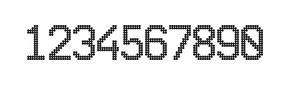 10×16数字点阵字体 ddN1016AA0793