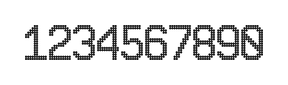 10×16数字点阵字体 ddN1016AA0797