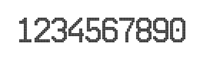 10×16数字点阵字体 ddN1016AA0799