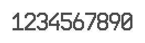 10×16数字点阵字体 ddN1016AA0843