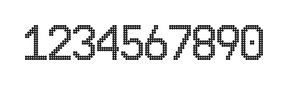 10×16数字点阵字体 ddN1016AA0868