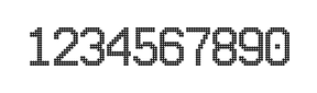 10×16数字点阵字体 ddN1016AA0919