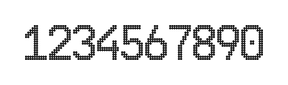 10×16数字点阵字体 ddN1016AA0924