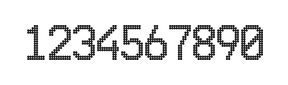 10×16数字点阵字体 ddN1016AA0951