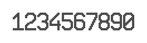 10×16数字点阵字体 ddN1016AA1017