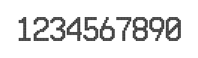 10×16数字点阵字体 ddN1016AA1022