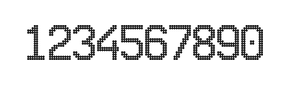 10×16数字点阵字体 ddN1016AA1028