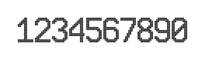10×16数字点阵字体 ddN1016AA1045